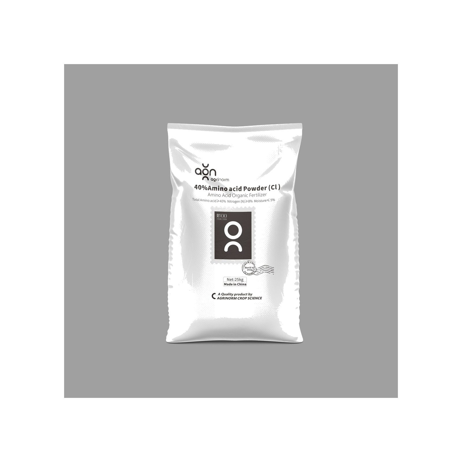 Amino Acid Powder 40% (Cl) label and packaging details